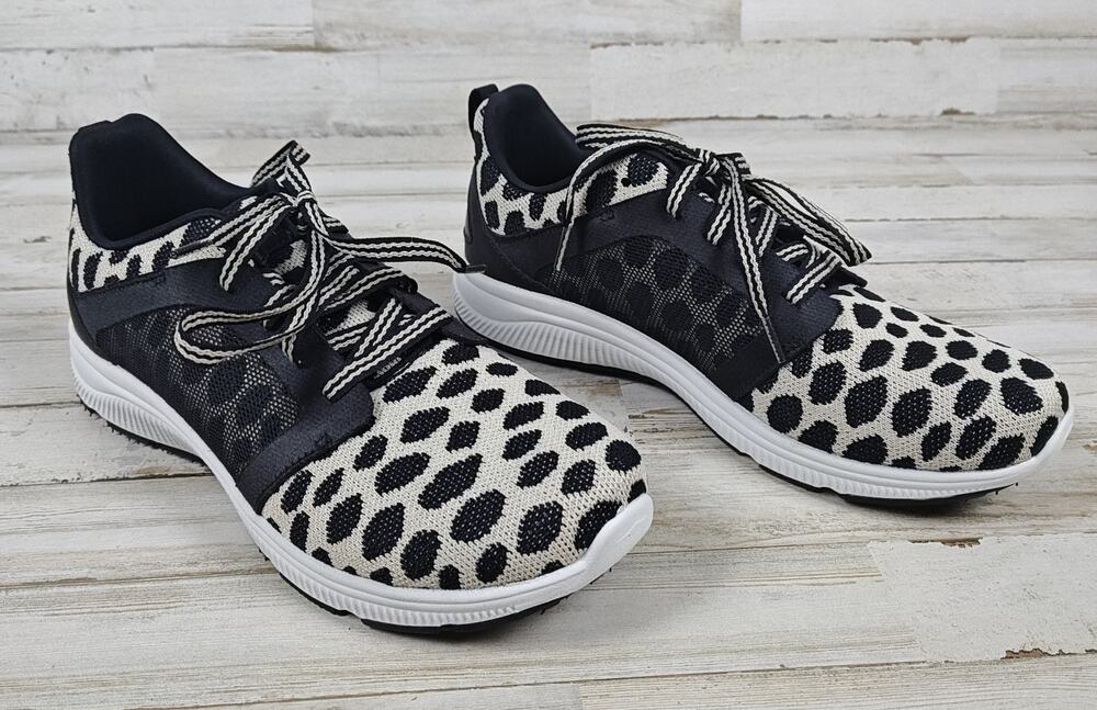 AVIA Wmns Deluxe Athletic Sneakers Sz 9.5 Black And White Leopard Print NWOT